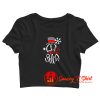 Snowman Let It Snow Crop Top Shirt