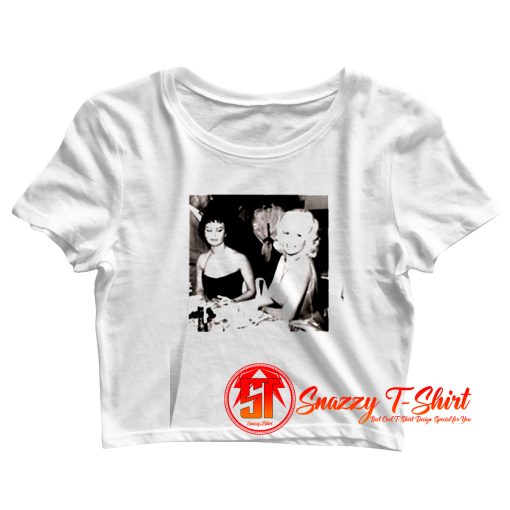 Sophia Loren Staring at Jayne Mansfields Boobs Photo Crop Top Shirt