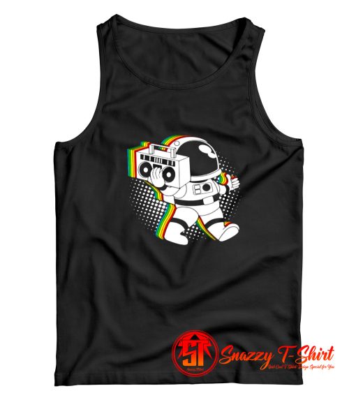 Space Astronaut Boombox Tank Top