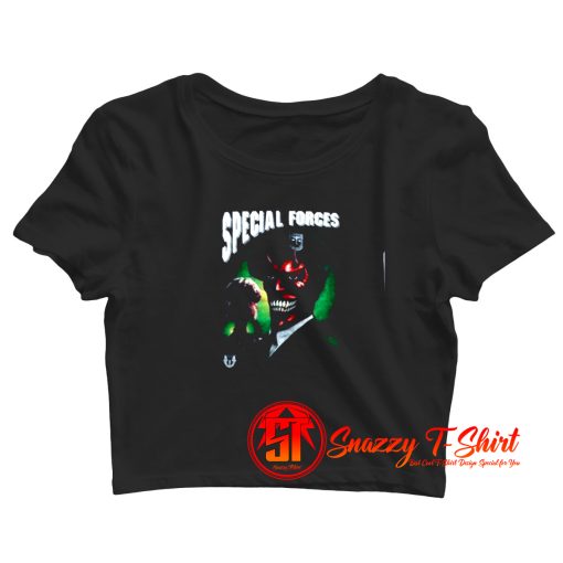 Special Forces Military Devil Vintage Crop Top Shirt