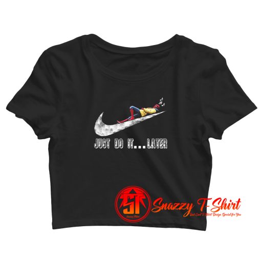 Spiderman Just Do it Crop Top Shirt