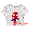 Spiderman fanart Spidey Spiderman far from home avengers superhero Crop Top Shirt