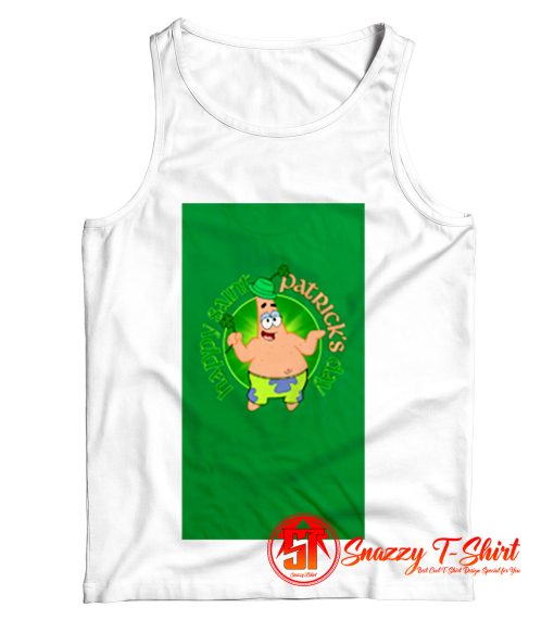 SpongeBob Happy St Patricks Day Green Tank Top