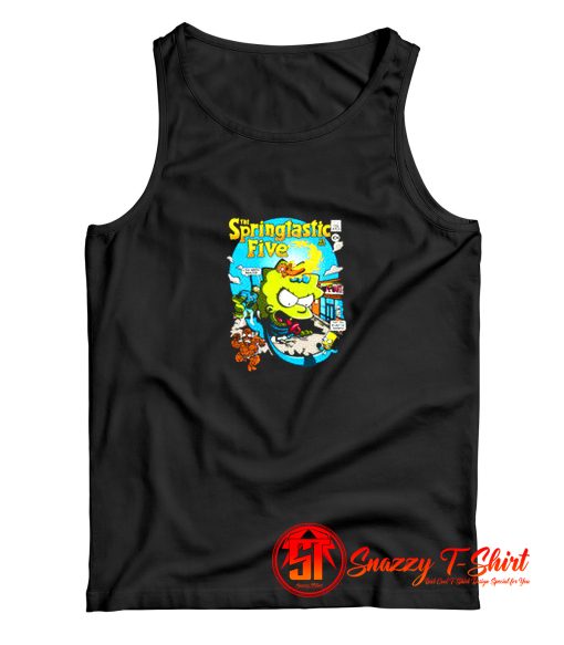 Springtastic Fantastic Four Bart Superhero Tank Top