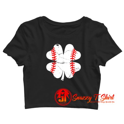 St Patricks Day Baseball Crop Top Shirt