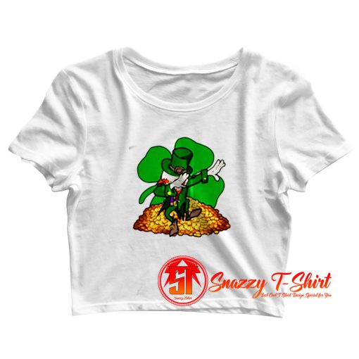 St Patricks Day Dabbing Crop Top Shirt