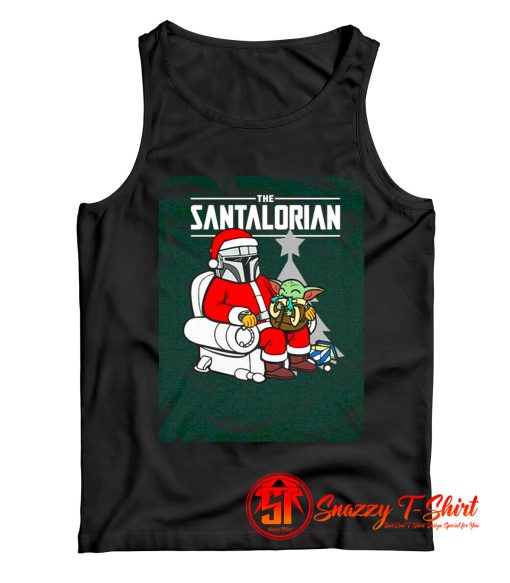 Star Christmas Baby Yoda Mandalorian Tank Top