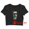 Star Wars Boba Santa Hat Cartoon Christmas Crop Top Shirt