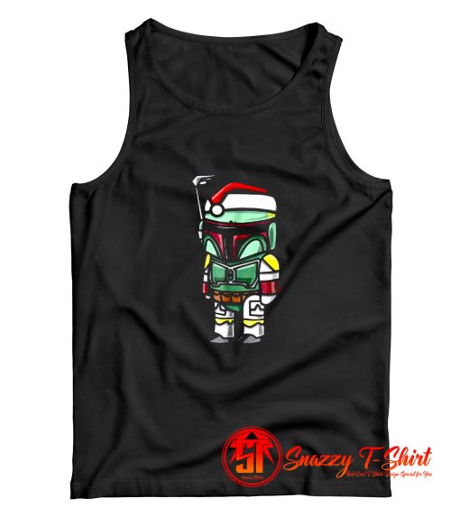 Star Wars Boba Santa Hat Cartoon Christmas Tank Top