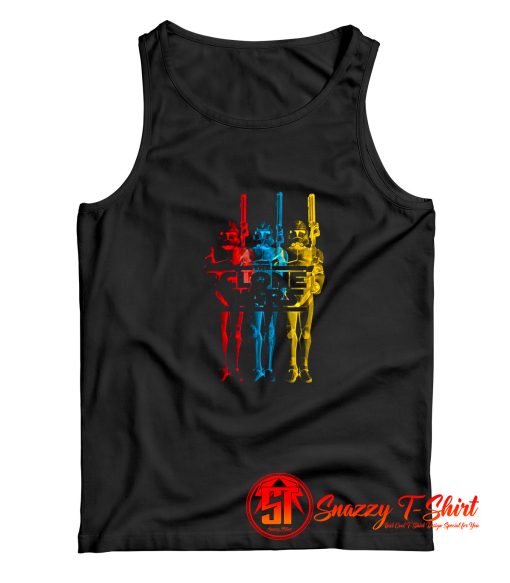 Star Wars The Clone Wars Trooper Trio Tank Top