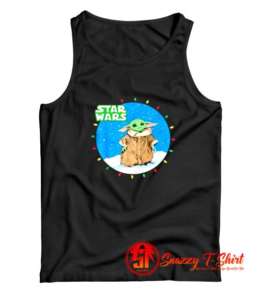 Star Wars Yoda Mandalorian Lights Christmas Tank Top