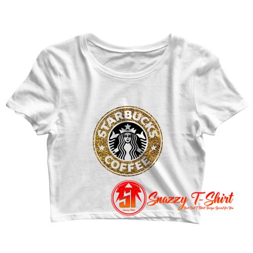 Starbucks Glitter Crop Top Shirt