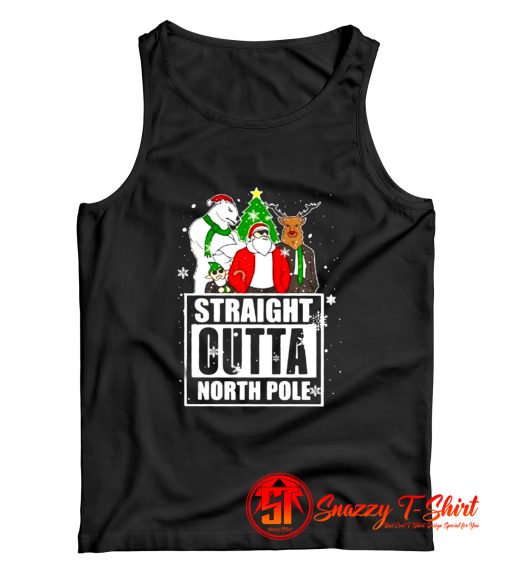 Straight Outta North Pole Christmas Tank Top