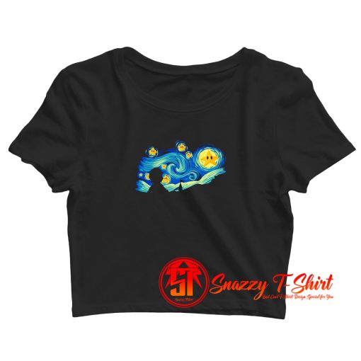 Super Starry Night Crop Top Shirt