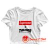 Supreme Thrasher Collabse Graphic Crop Top Shirt