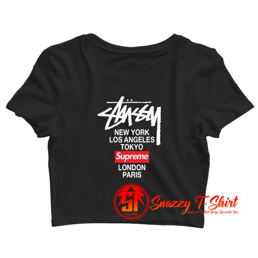 Supreme x Stussy Collab Crop Top Shirt