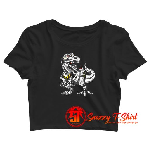 T Rex Dinosaur Robot Crop Top Shirt