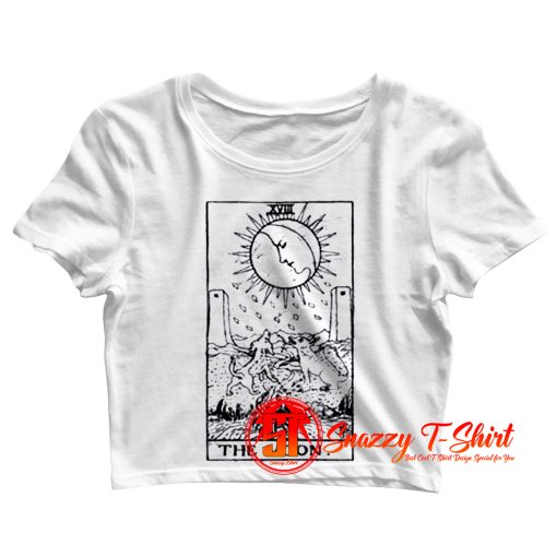 Tarot Karte Card Okkult Occult Esoterik Wahrsagen Fortune Telling Moon Mond Crop Top Shirt