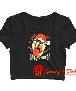 Tasmanian Bah Humbug Tongue Christmas Crop Top Shirt