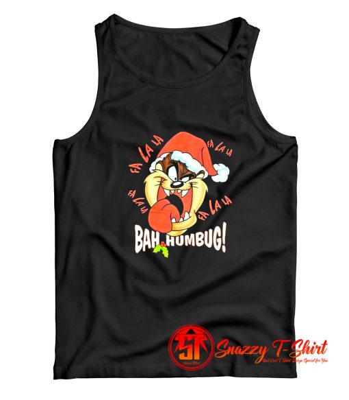 Tasmanian Bah Humbug Tongue Christmas Tank Top