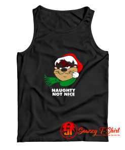 Tasmanian Devil Naughty Not Nice Christmas Tank Top