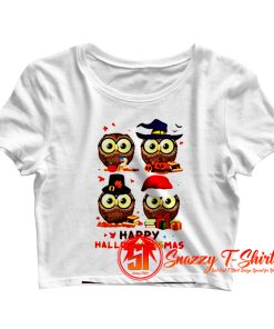 Teacher Owl Halloween Crop Top Shirt