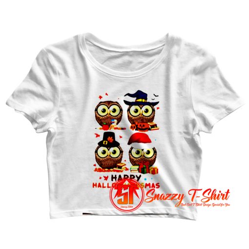 Teacher Owl Halloween Crop Top Shirt