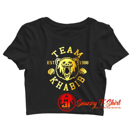 Team Khabib Bear khabib Nurmagomedov Crop Top Shirt