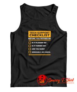 Tech Support Checklist Tank Top