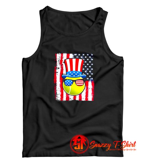 Tennis Ball American Flag Tank Top