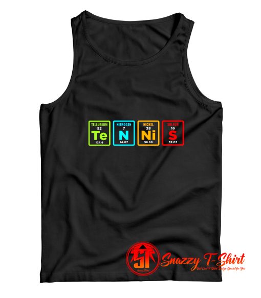 Tennis Periodic Table Gaming Tank Top