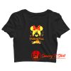 Thanksgiving Minnie Head With Black Castle Pumpkin Crop Top Shirt