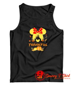 Thanksgiving Minnie Head With Black Castle Pumpkin Tank Top