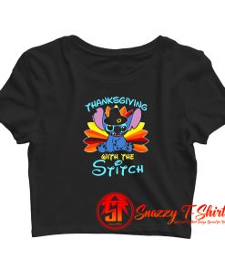 Thanksgiving With The Stitch Crop Top Shirt