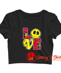 The Angry Birds Jack Skellington and Sally love Crop Top Shirt