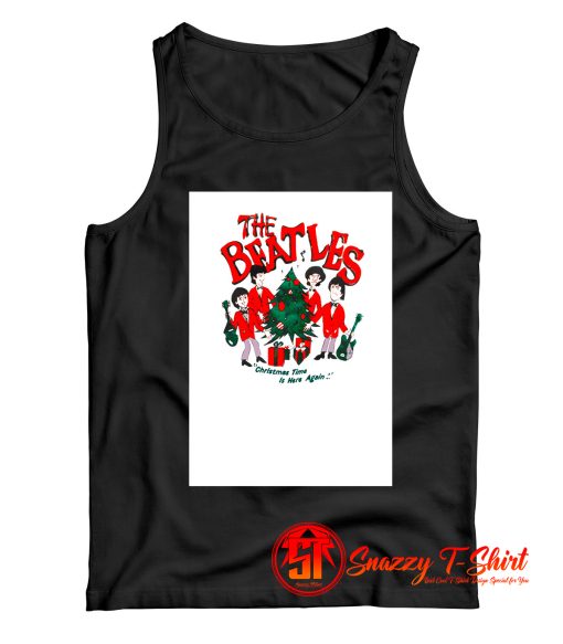 The Beatles Christmas Cartoon Retro Tank Top