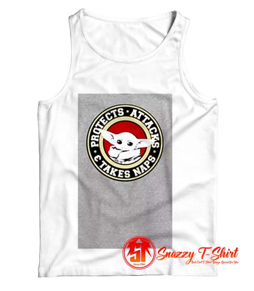 The Child Protects Attacks Star Wars Tank Top