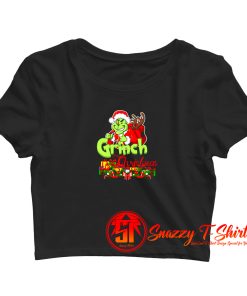 The Grinch Christmas funny Crop Top Shirt