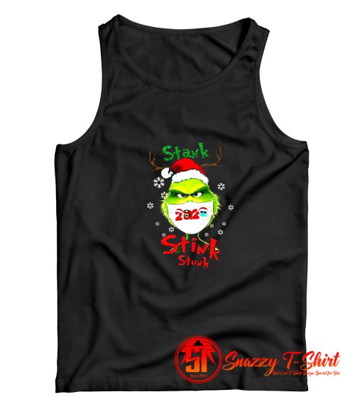 The Grinch Face Mask Christmas Funny Tank Top