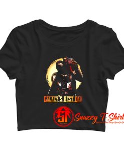 The Mandalorian Galaxys best dad baby Yoda Crop Top Shirt