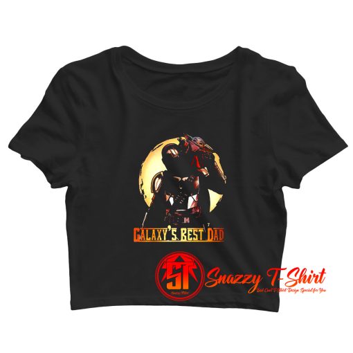 The Mandalorian Galaxys best dad baby Yoda Crop Top Shirt