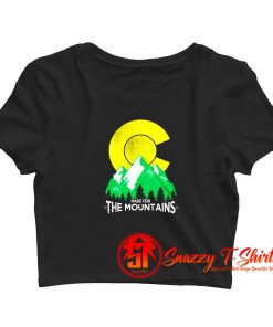 The Mountains Colorado State Flag Crop Top Shirt