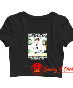 The Office Jim Halpert Stupid Boring Crop Top Shirt