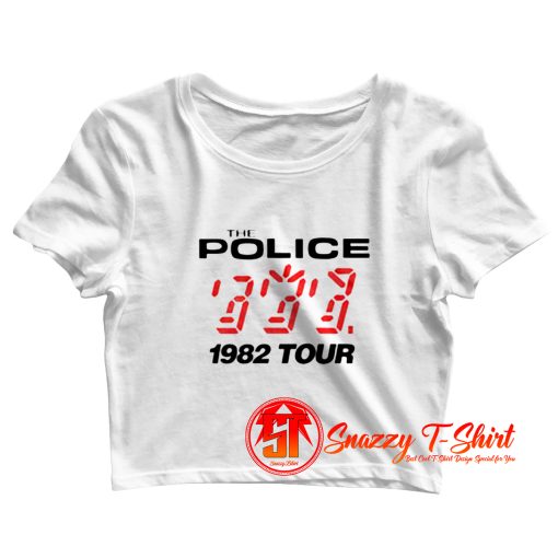 The Police 1982 Tour Vintage Unisex Crop Top Shirt