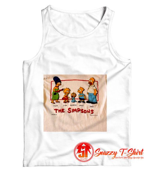 The Simpsons Family Mom Lisa maggie Bart Dad Tank Top