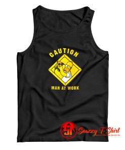 The Simpsons Homer Simpson CAUTION MAN AT WORK Tank Top