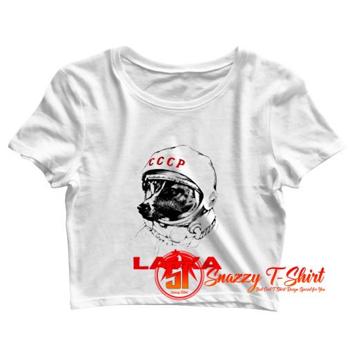 The Space Astronaut Dog Crop Top Shirt