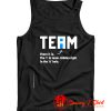 The i in Team Tank Top