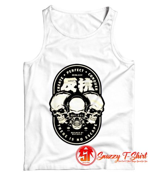 There Is No Escape Badass Skull Logo Punk Rebel Vector Tank Top