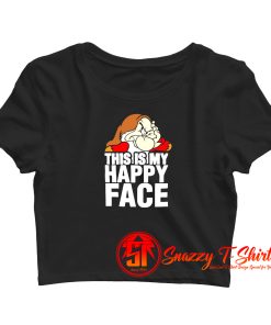 This Is My Happy Face Disney Grumpy Crop Top Shirt